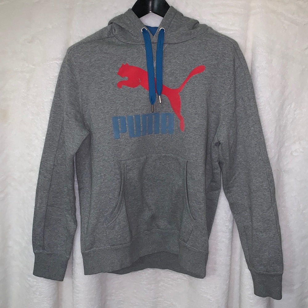 Puma Men’s Hoodie Size Medium Gray Preowned